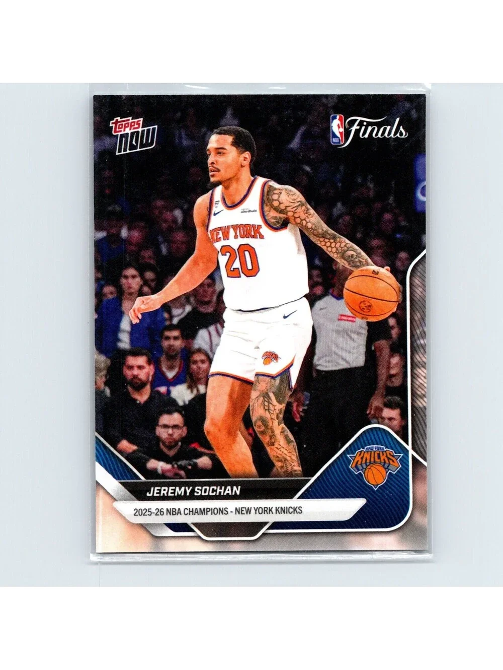 2026 Topps Now NBA Jeremy Sochan #C15 New York Knicks Champions